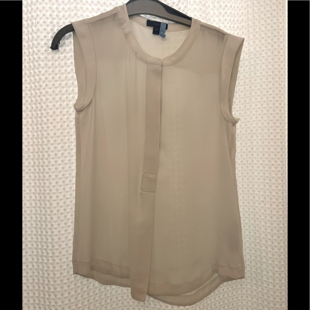 J. Crew white silk blouse
